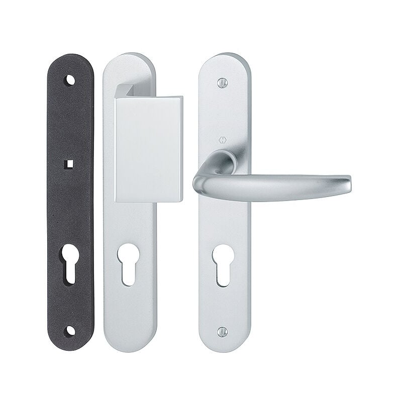 foto del prodotto hoppe - set atlanta su piastra argento f1 - 504 3000 1530 - ser.38 47mm