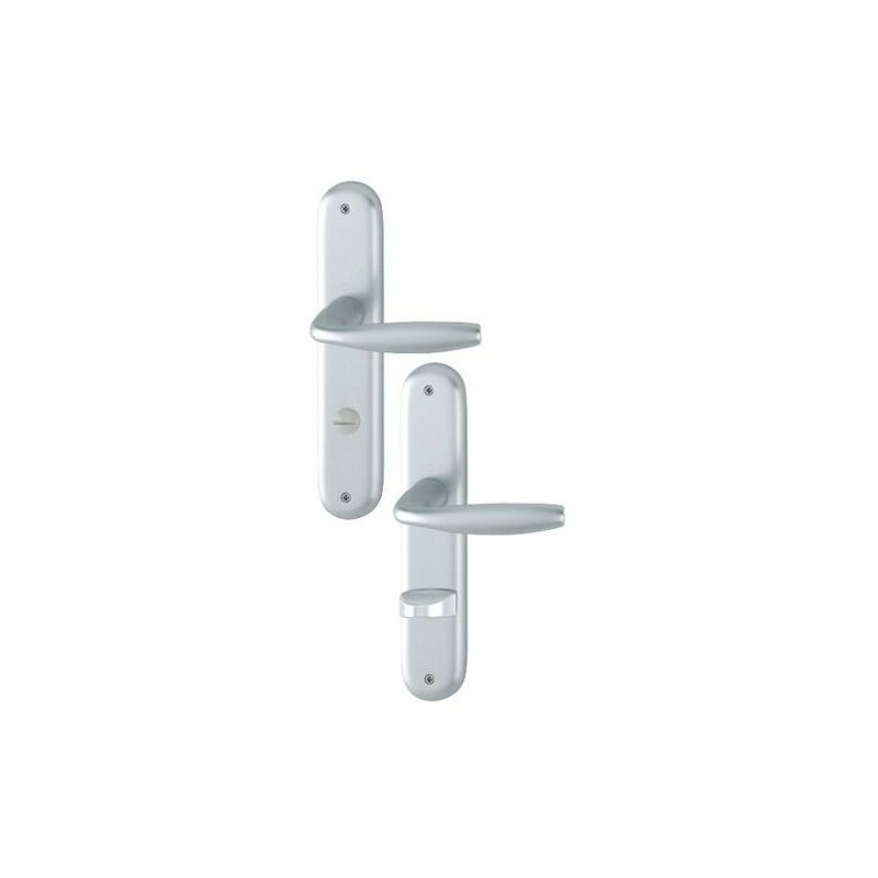 foto del prodotto hoppe set di porte su piastra new york entr.165mm wc aspetto acciaio inox f9 1810 318kn 3398456