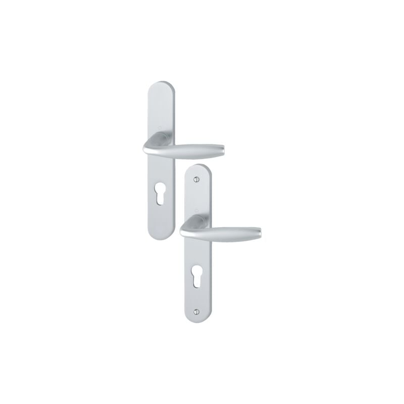 foto del prodotto hoppe set porta su piastra new york key i pz anodizzato argento f1 1810 300m entr.195mm 3281936