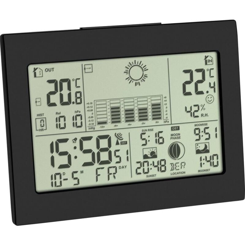 foto del prodotto horizon 35.1155.01 stazione meteo digitale senza fili numero di sensori max. 3 tfa dostmann