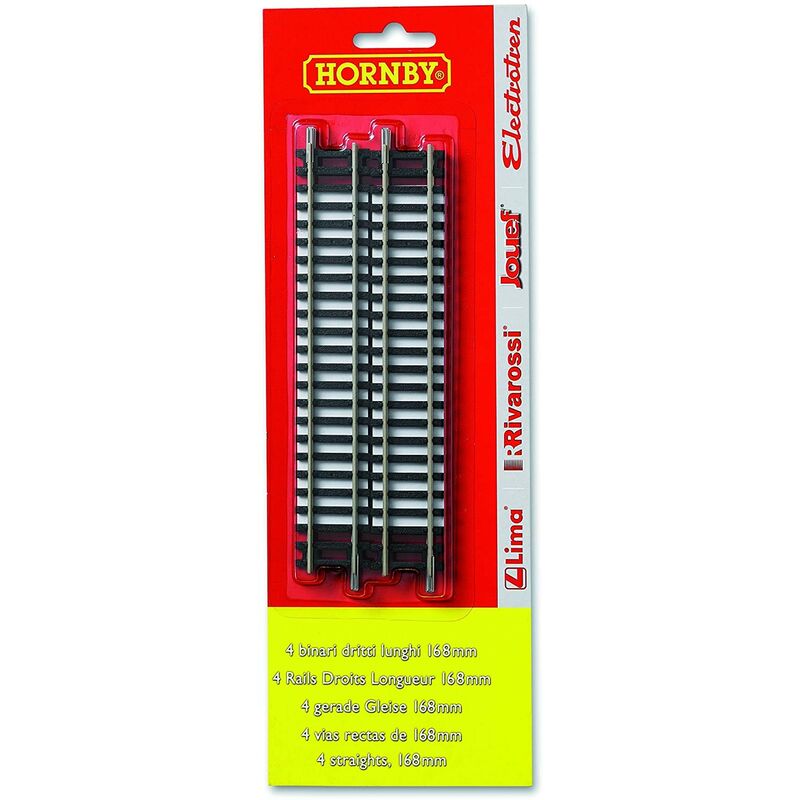 foto del prodotto hornby set 4 binari dritti lunghi 168mm ht8300