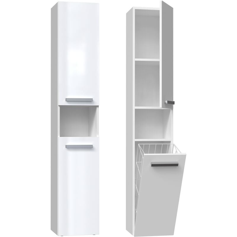foto del prodotto horti mobile bagno con portabiancheria 31x30x174cm colonna portaoggetti bagno