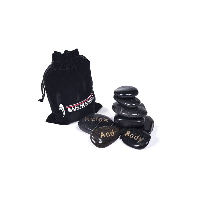 foto del prodotto hot stone kit 9 pietre basaltiche per massaggio