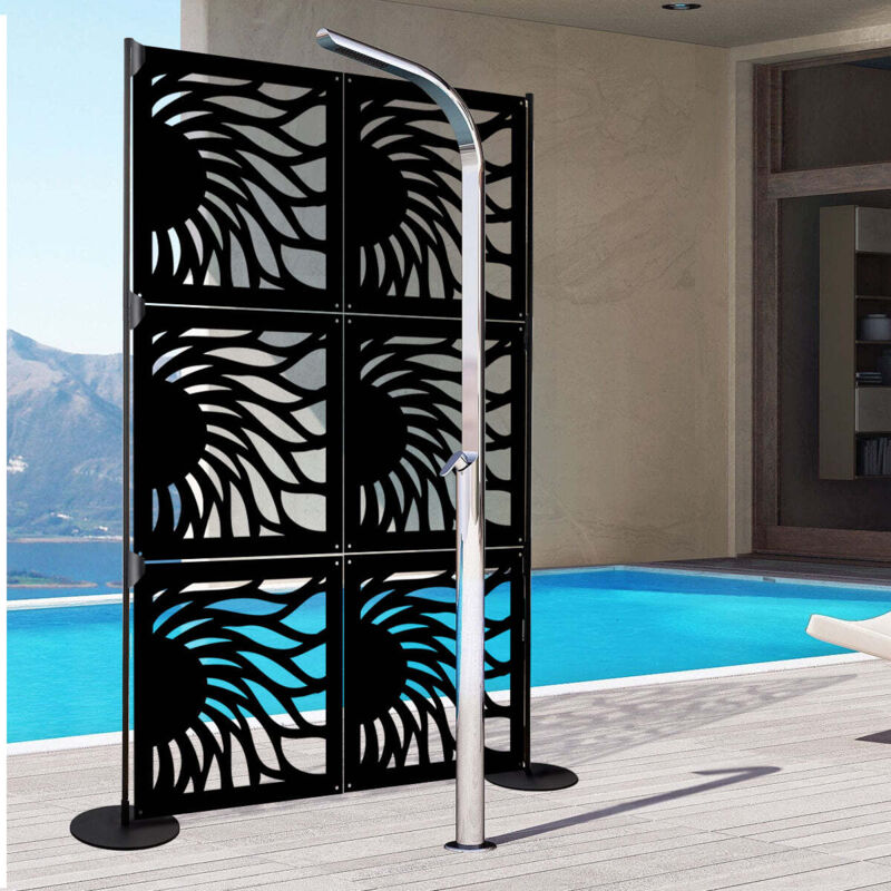 foto del prodotto hot sun pannello in pvc traforato parasole misura 73x73 cm colore nero