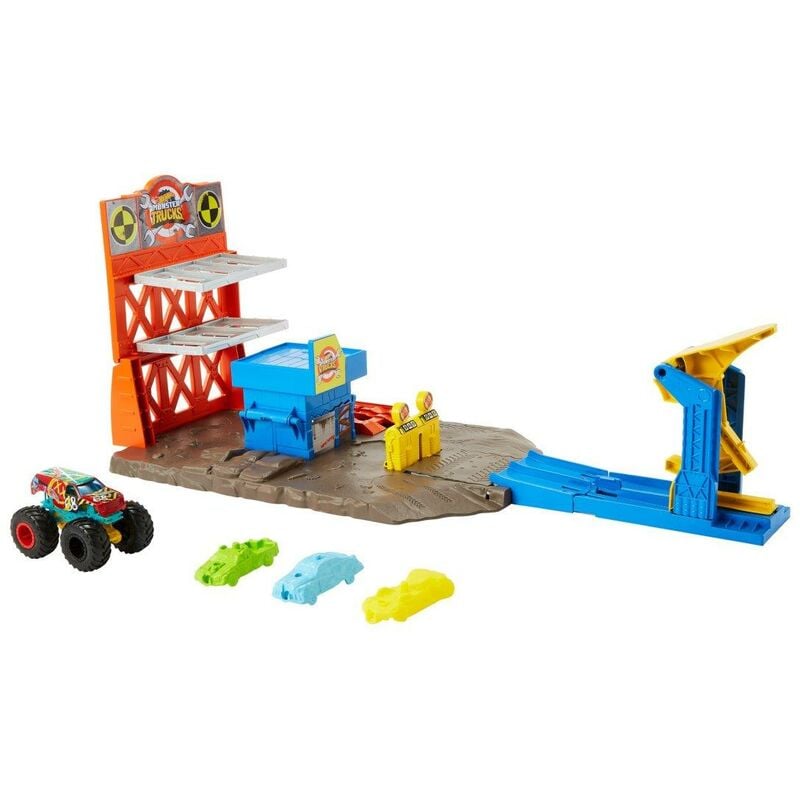 foto del prodotto hot wheels playset monster trucks distruzione suprema pista