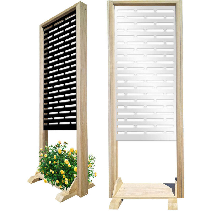 foto del prodotto hotdog separ paravento modulabile 70x190cm in legno e pvc colore bianco