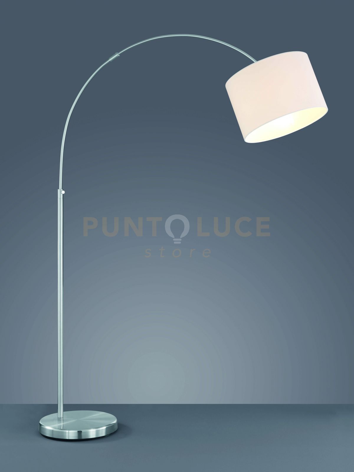 foto del prodotto hotel lampada da terra arco paralume bianco h 215cm 1 luce attacco e27