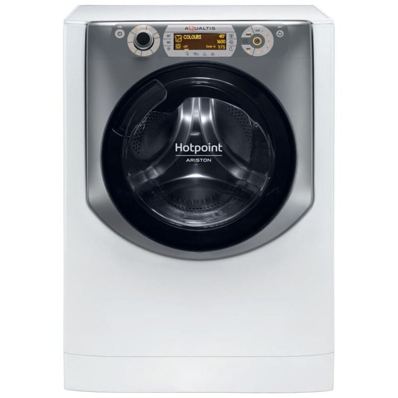 foto del prodotto hotpoint aqualtis aqd1072d 697 eu a n lavasciuga libera installazione caricamento frontale bianco e