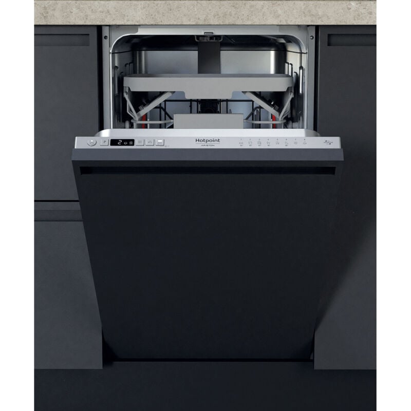 foto del prodotto hotpoint ariston lavastoviglie da incasso hsic 3t127 c. posizionamento dell apparecchio a scomparsa totale, dimensione compatta 45 cm , colore