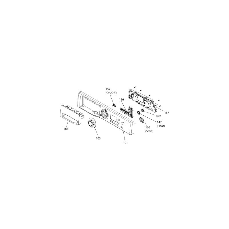 foto del prodotto hotpoint ariston maniglia del serbatoio dell acqua con riferimento 166 originale asciugatrice ariston hotpoint hotpoint 324992