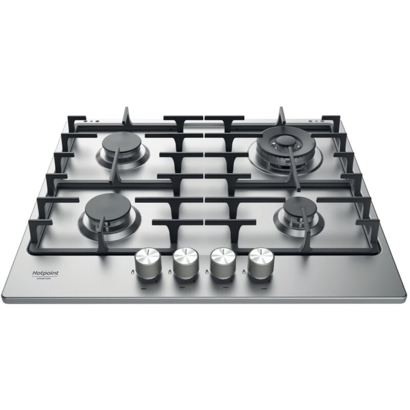 foto del prodotto hotpoint ariston piano cottura a gas pph 60g d ix. colore del prodotto acciaio inox, posizionamento dell apparecchio da incasso, dimensione della