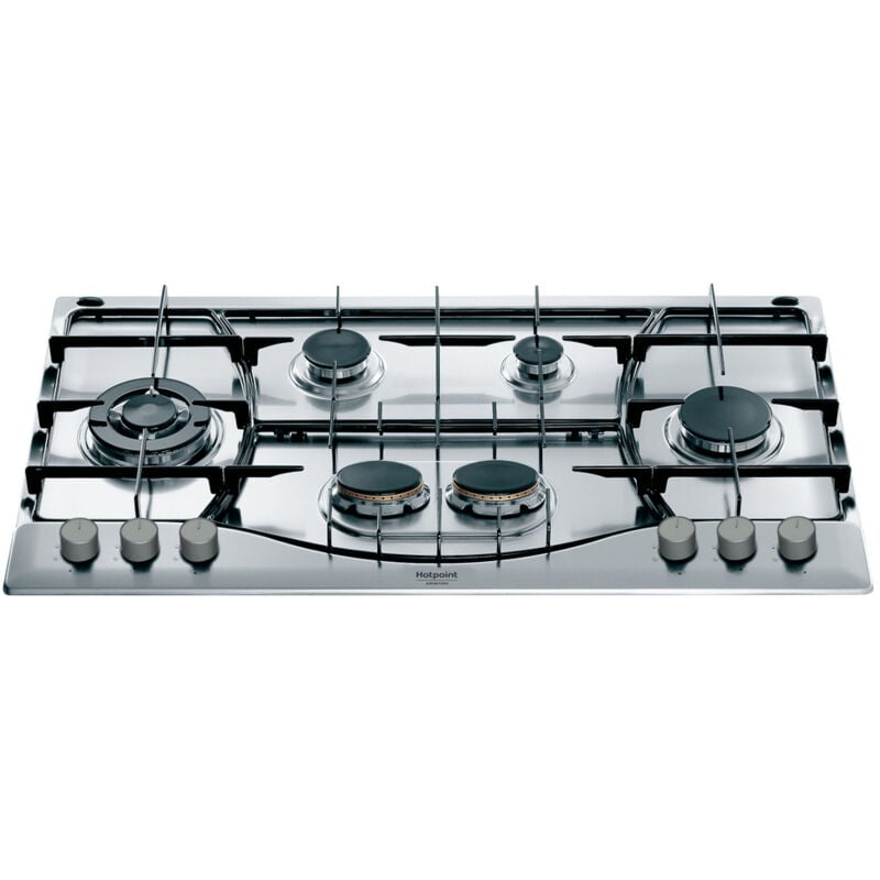 foto del prodotto hotpoint phn 962 ts ix ha piano cottura gas 90cm 6 fornelli acciaio inox da incasso