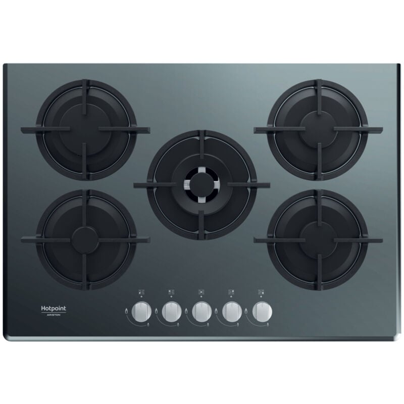 foto del prodotto hotpoint piano cottura a gas hagd 72s mr. colore del prodotto specchio, posizionamento dell apparecchio da incasso, dimensione della larghezza del