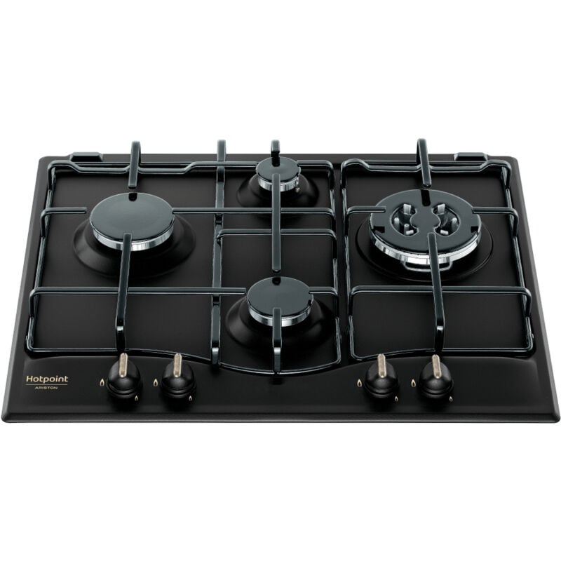 foto del prodotto hotpoint piano cottura pcn640tanr da incasso 59 cm gas 4 fornelli antracite