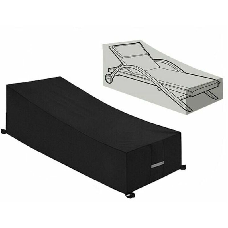 foto del prodotto housse de protection imperm able, coupe-vent, anti-uv en tissu oxford 210d - con ue pour les bains de soleil et transats - dimensions 210x75x40/80cm
