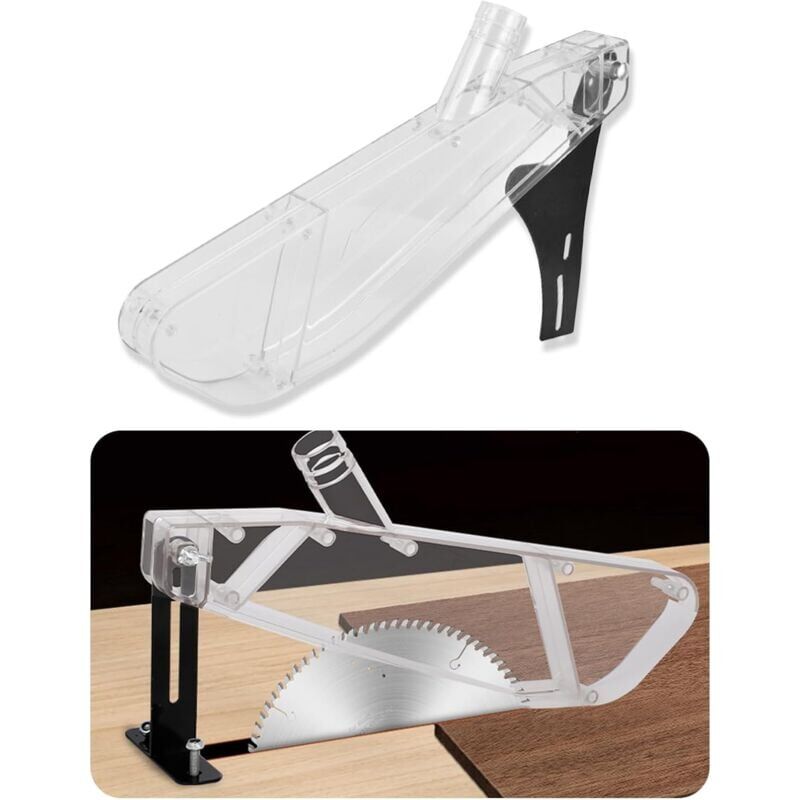 foto del prodotto housse de protection pour scie table sur pied, fenteer scies table housse de protection, transparent en plastique manches avec mesure lame, 4 