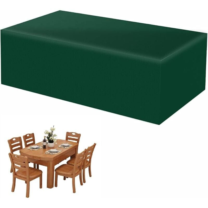 foto del prodotto housse salon de jardin,210d tissu oxford, housse table jardin de anti uv protection, imperm able anti vent pluie, rectangulaire housse pour table