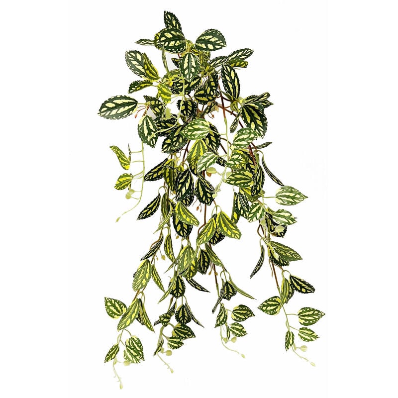 foto del prodotto hoya cespuglio cadente artificiale con 140 foglie variegato h cm 85