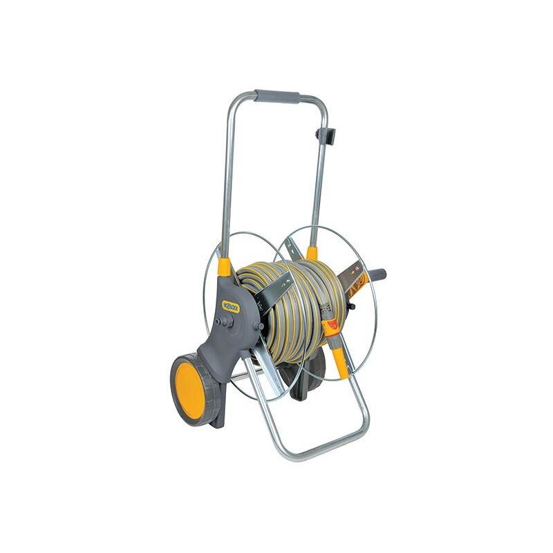 foto del prodotto hozelock avvolgitore a carrello grande in metallo per tubo da giardino 25m 15mm