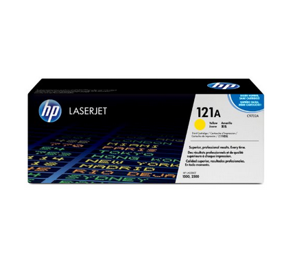 foto del prodotto hp 121a yellow original laserjet toner cartridge cartuccia toner 1 pz originale giallo