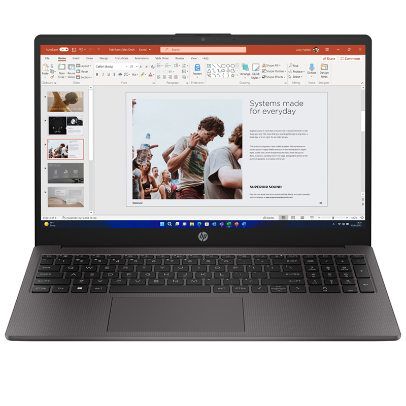 foto del prodotto hp 250 g10 9v1k1at - notebook 15.6 fhd - cpu intel i5-1235u - ram 8gb - ssd 256gb - w11 - 3y