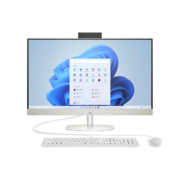 foto del prodotto hp 27 inch all in one 27 cr0047nl pc intel core i5 i5 1335u 68,6 cm 27 1920 x 1080 pixel pc all in one 16 gb ddr4 sdram 1 tb ssd windows 11 home wi fi 6 802.11ax bianco