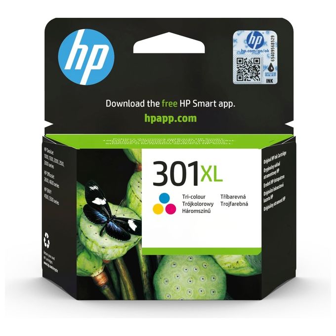 foto del prodotto hp 301xl ch564ee cartuccia originale per stampanti a getto di inchiostro, compatibile con stampanti deskjet 1050, 2540 e 3050, hp officejet 2620 e 4630, hp envy 4500 e 5530, tricromia