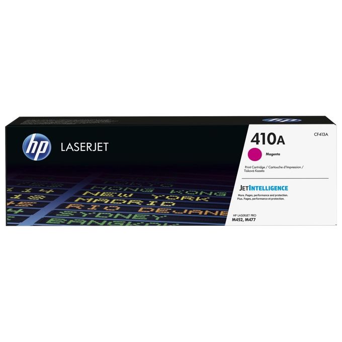 foto del prodotto hp 410a magenta originale laserjet cartuccia toner cf413a per color laserjet pro m452dn, m452dw, m452nw, mfp m477fdn, mfp m477fdw, mfp m477fnw