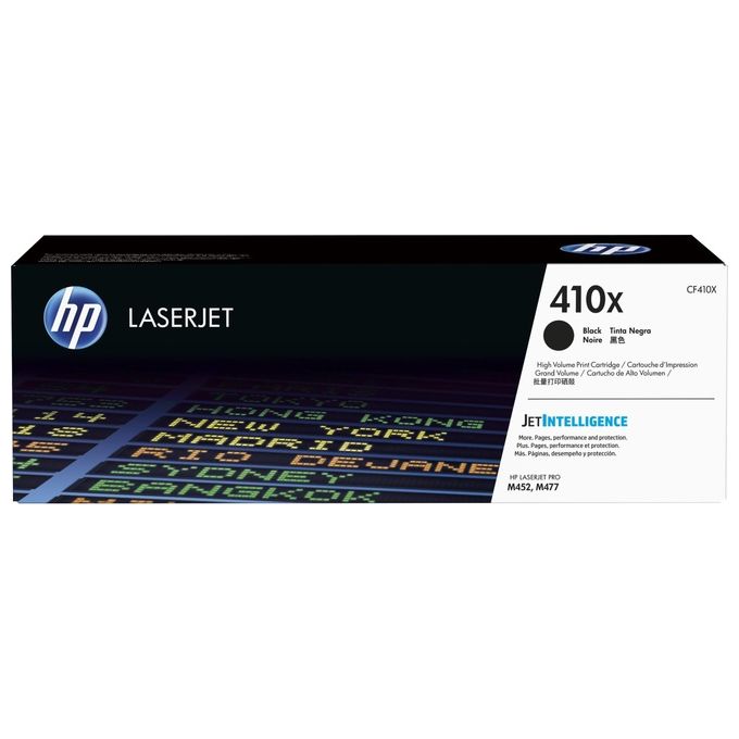 foto del prodotto hp 410x alta resa nero originale laserjet cartuccia toner cf410x per color laserjet pro m452dn, m452dw, mfp m477fdn, mfp m477fdw, mfp m477fnw
