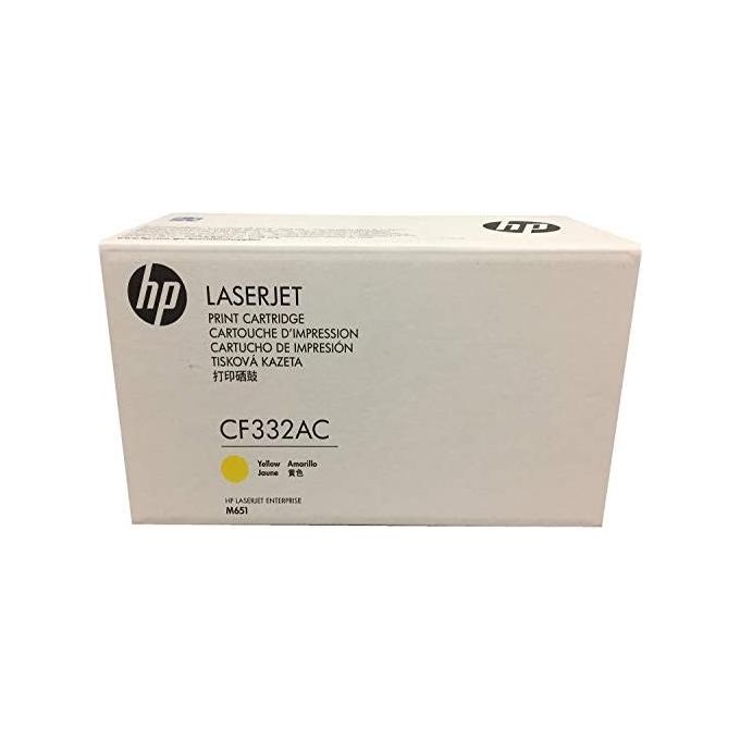 foto del prodotto hp 654a giallo originale laserjet cartuccia toner ( cf332a ) per color laserjet enterprise m651dn, m651n, m651xh