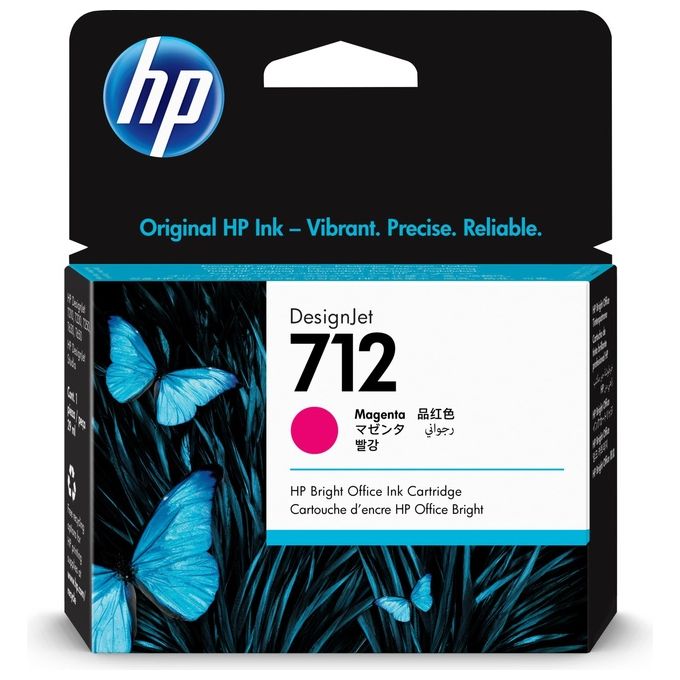 foto del prodotto hp 712 cartuccia originale magenta 1 pezzo i
