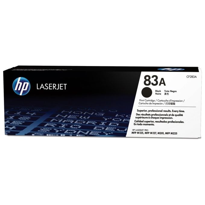 foto del prodotto hp 83a cf283a cartuccia toner originale, compatibile con stampanti laserjet pro mfp 125nw, 127fw, mfp m225dn, m225dw, pro m201n e m201dw, nero