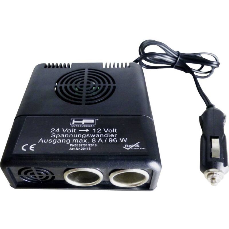 foto del prodotto hp autozubeh r 20118 24v 12v convertitore di tensione 96 w 1 pz. l x l x a 11.5 mm x 11 cm x 4.5 cm tensione d usci