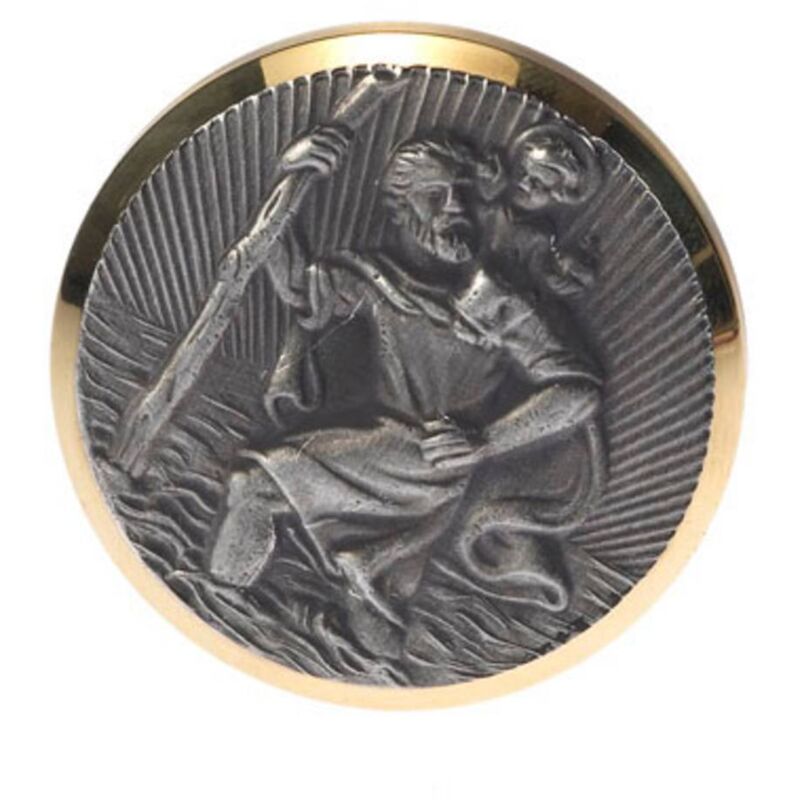 foto del prodotto hp autozubeh r placca di christophorus 43 mm oro, argento