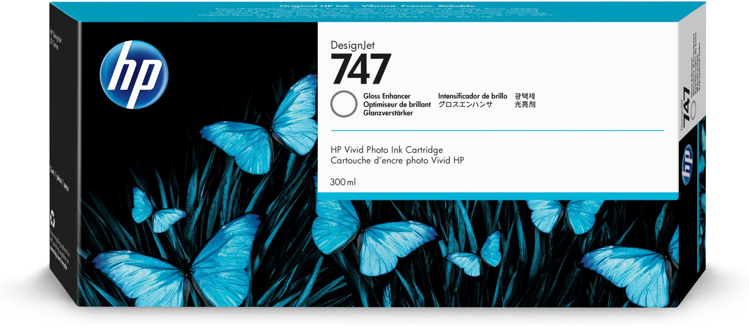 foto del prodotto hp cartuccia di inchiostro 747 designjet gloss enhancer da 300 ml