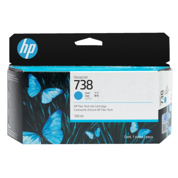 foto del prodotto hp cartuccia di inchiostro ciano designjet 738 da 130 ml