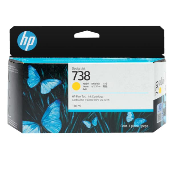 foto del prodotto hp cartuccia di inchiostro giallo designjet 738 da 130 ml