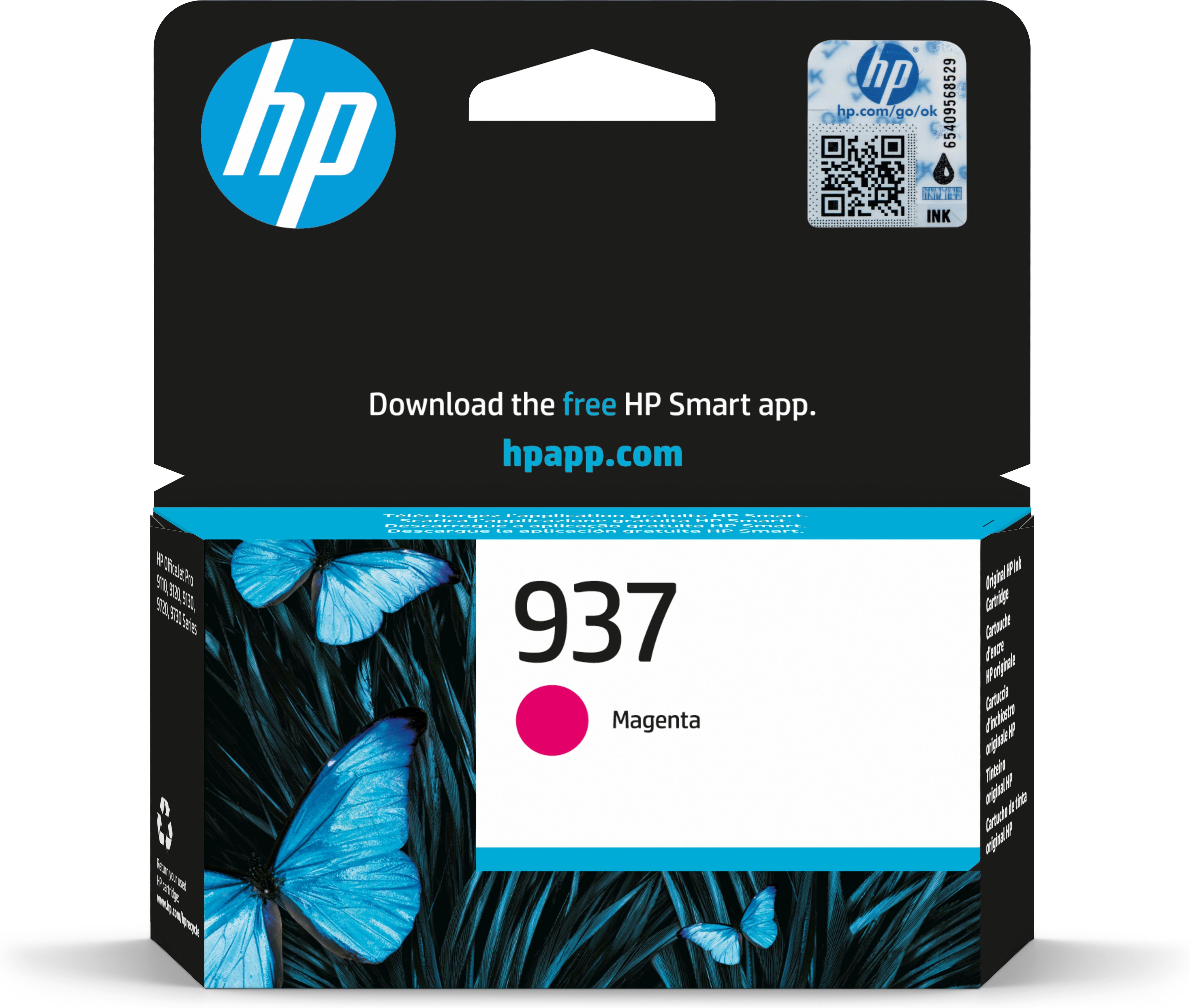 foto del prodotto hp cartuccia di inchiostro magenta originale 937