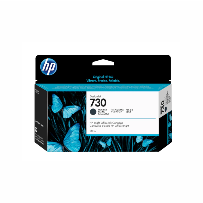 foto del prodotto hp cartuccia di inchiostro nero opaco designjet 730 da 130 ml