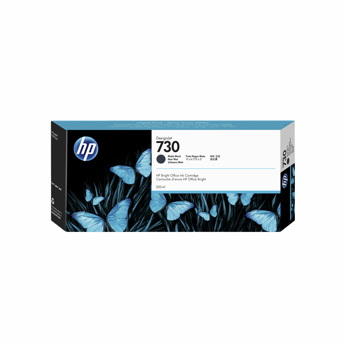 foto del prodotto hp cartuccia di inchiostro nero opaco designjet 730 da 300 ml
