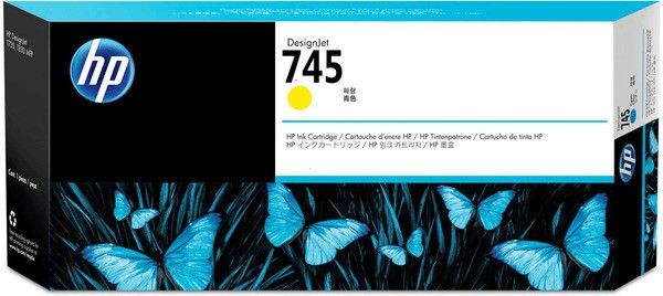 foto del prodotto hp cartuccia inchiostro giallo designjet 745, 130 ml