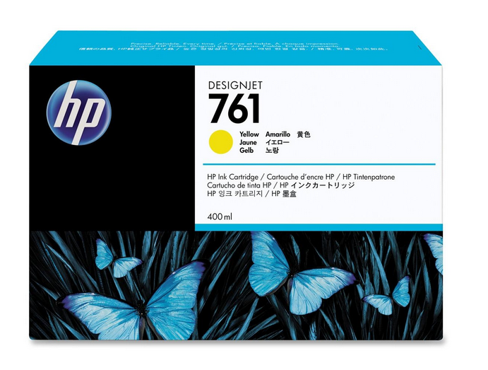 foto del prodotto hp cartuccia inchiostro giallo designjet 761, 400 ml