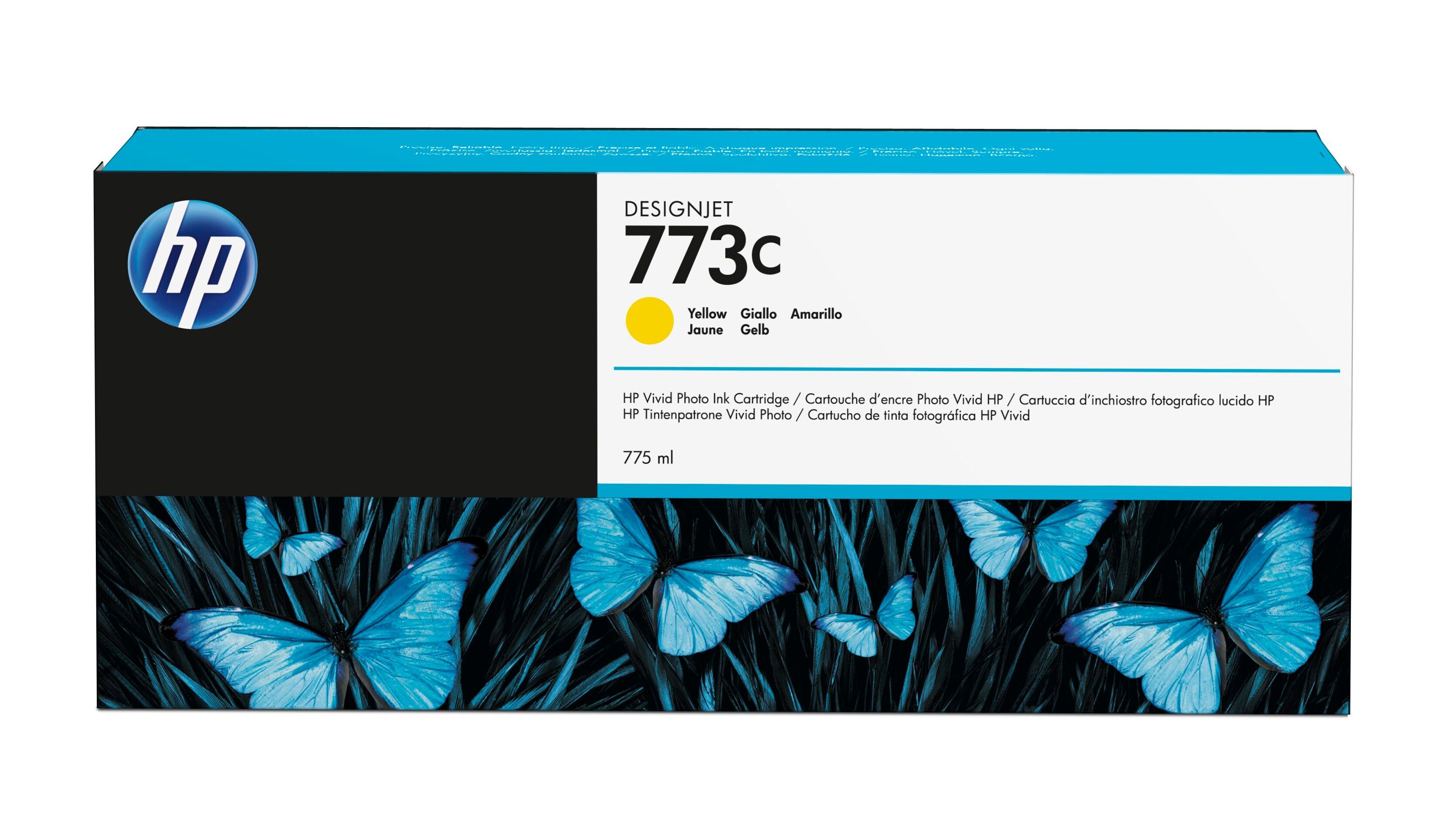 foto del prodotto hp cartuccia inchiostro giallo designjet 773c, 775 ml