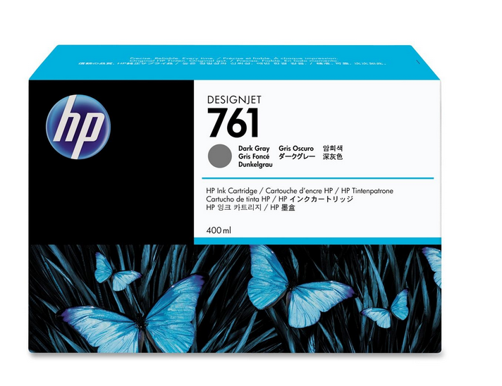 foto del prodotto hp cartuccia inchiostro grigio scuro designjet 761, 400 ml