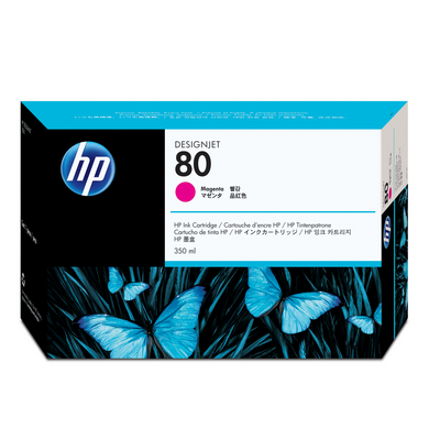 foto del prodotto hp cartuccia inchiostro magenta designjet 80, 350 ml