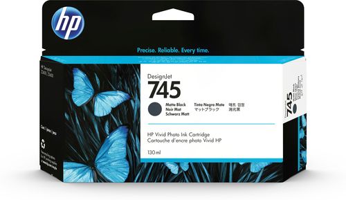foto del prodotto hp cartuccia inchiostro nero opaco designjet 745, 130 ml