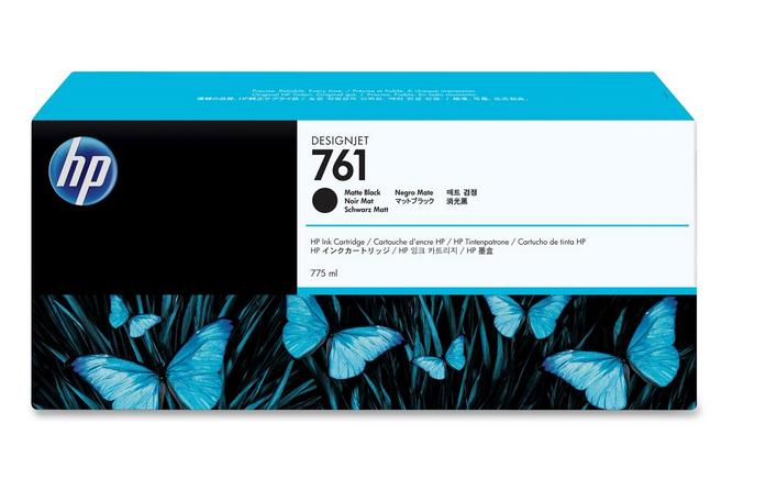 foto del prodotto hp cartuccia inchiostro nero opaco designjet 761, 775 ml