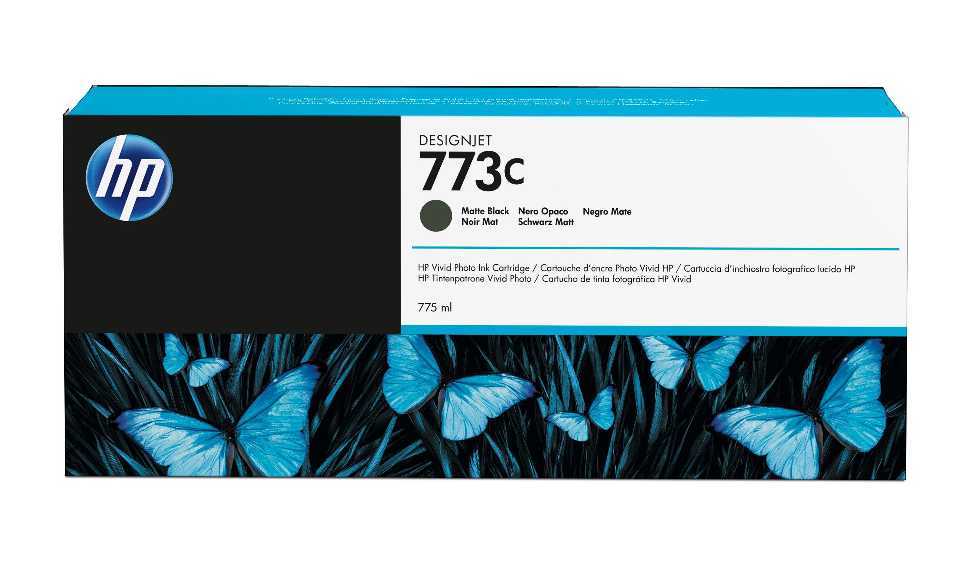 foto del prodotto hp cartuccia inchiostro nero opaco designjet 773c, 775 ml