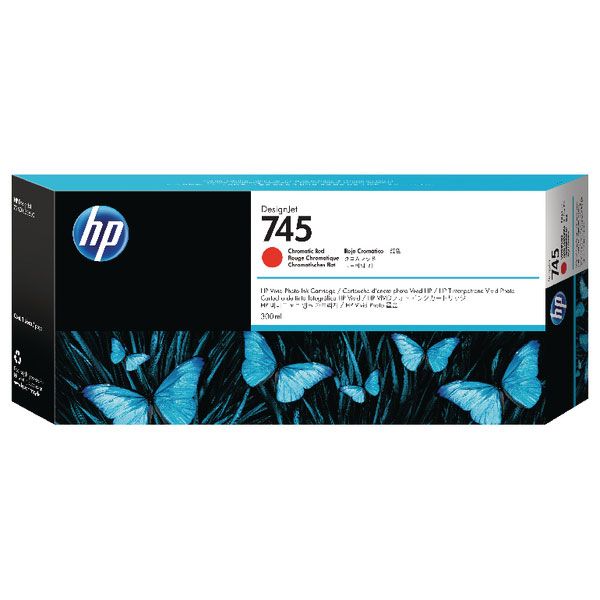 foto del prodotto hp cartuccia inchiostro rosso cromatico designjet 745, 300 ml