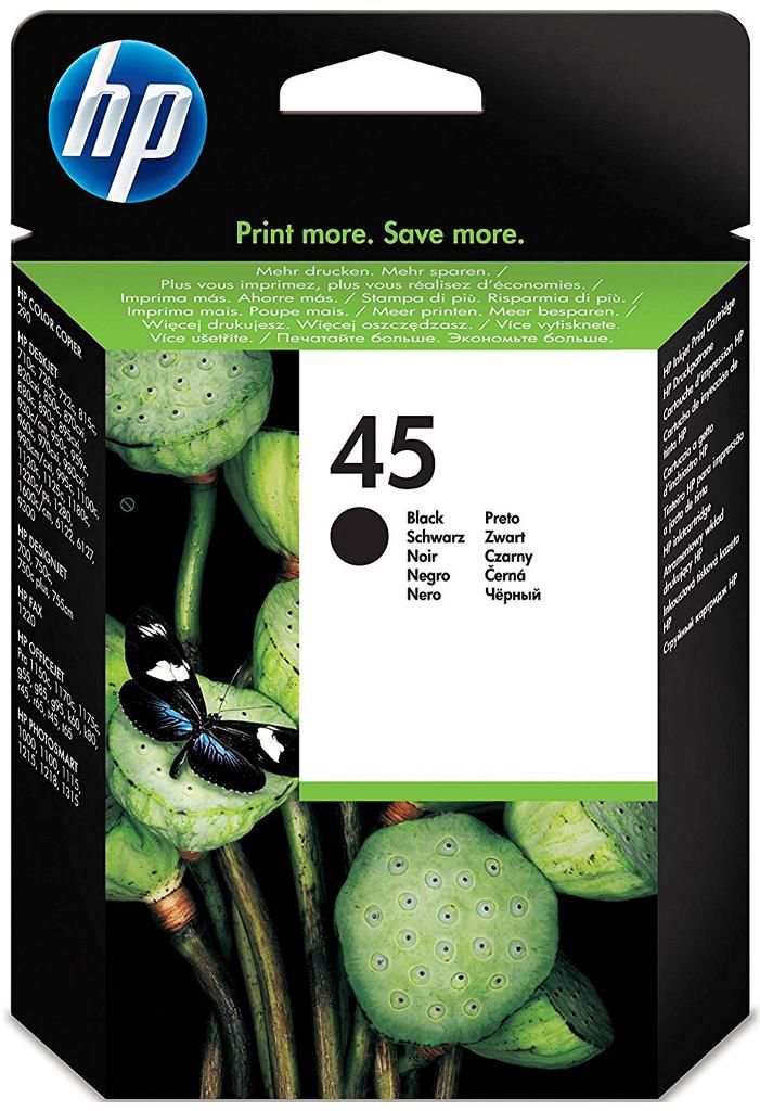 foto del prodotto hp cartuccia originale inchiostro nero 45 grande
